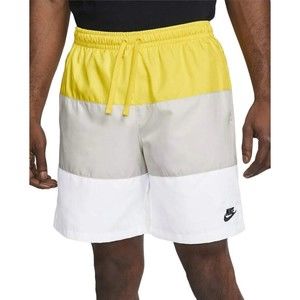 Nike City Edition Mens Woven Shorts Size XL Yellow White Loose Fit CJ4486 NEW